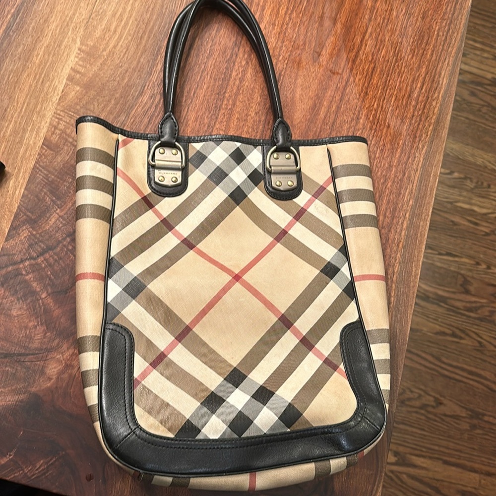 Vintage Burberry Nova Check Large Tote